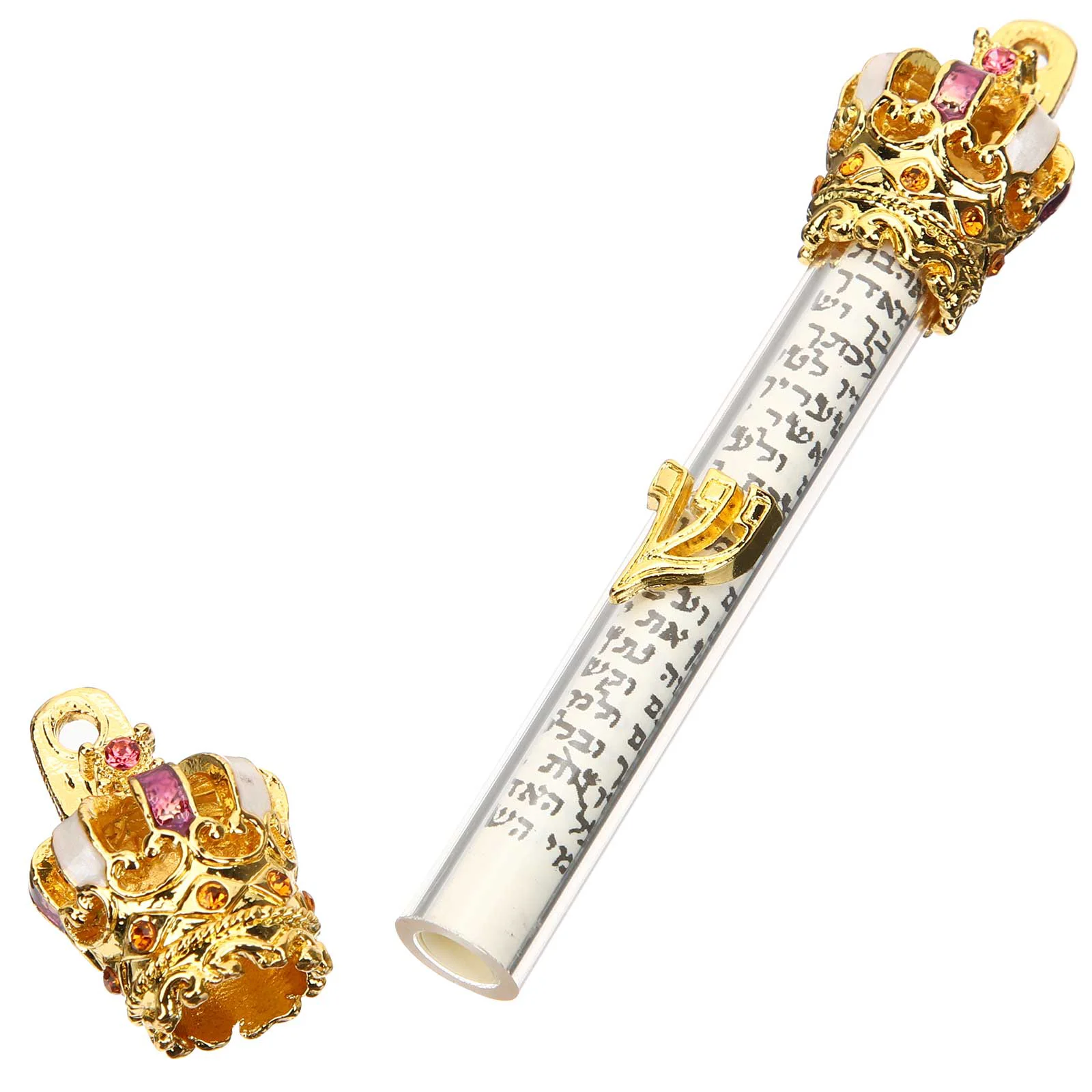 Мезуза для домашней двери металлический еврейский декор прокрутка с правой