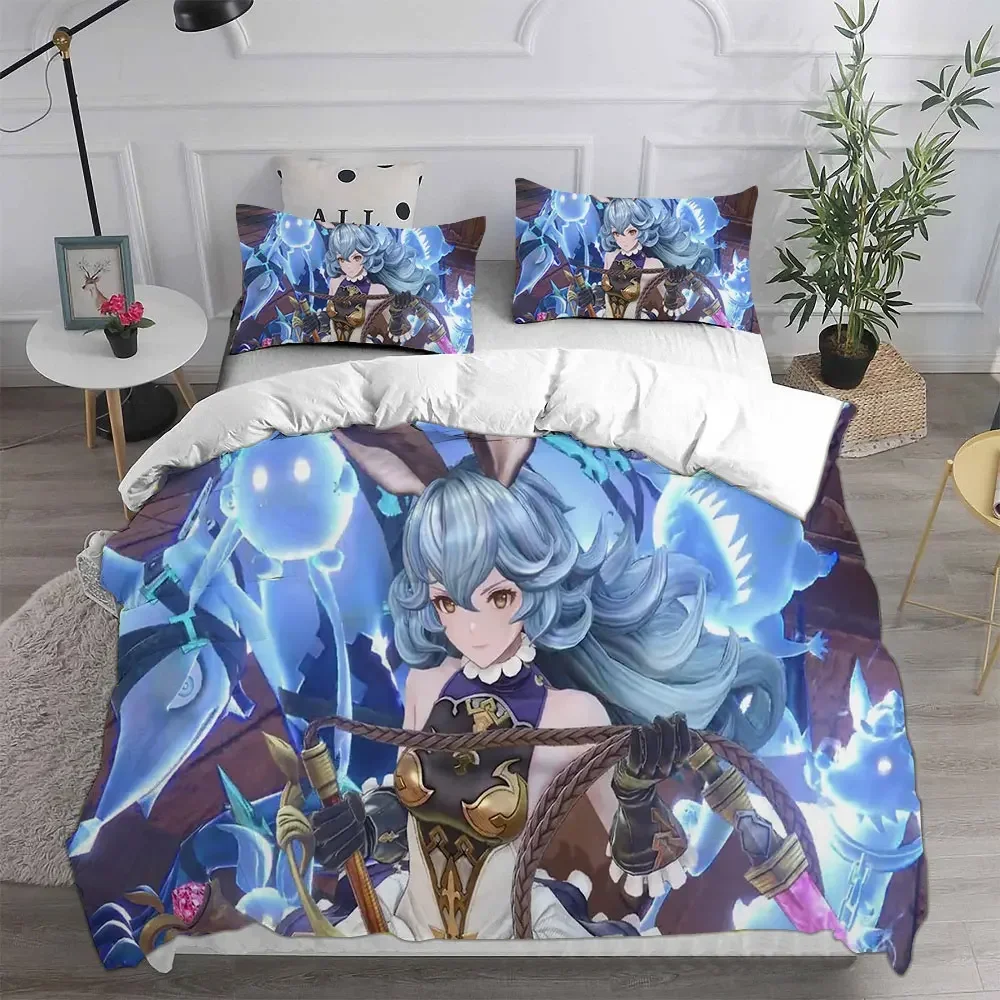 Фото Модные комплекты постельного белья с 3D-играми Granblue Fantasy, одеяло, пододеяльник, наволочка, комплекты из 2-3 предметов, размер для детей и взрослых №3