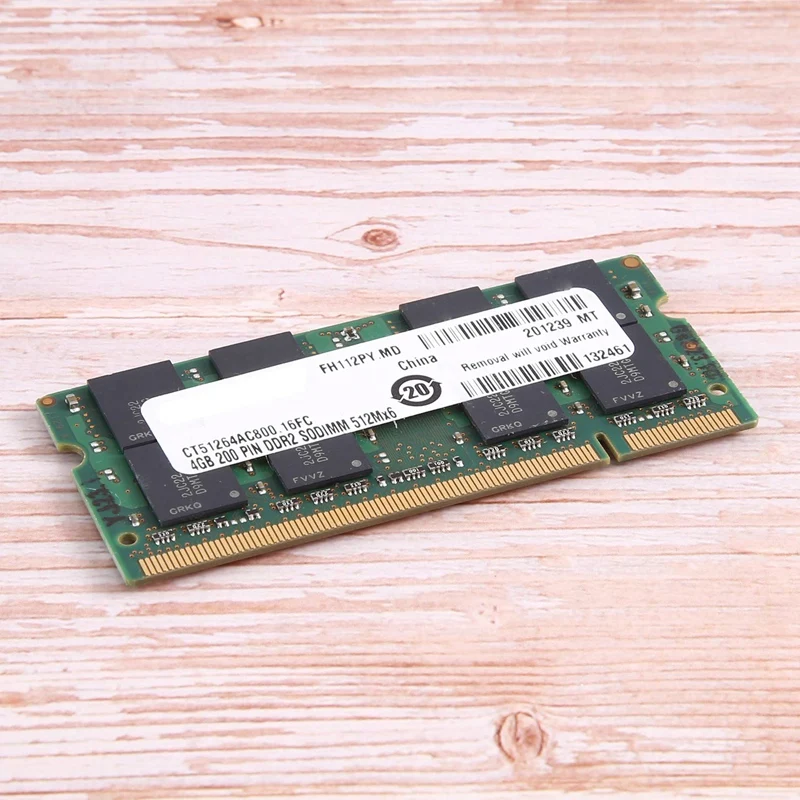 Для MT DDR2 4 ГБ 800 МГц ОЗУ PC2 6400S 16 чипов 2RX8 1 8 в 200 Контактов SODIMM для памяти ноутбука