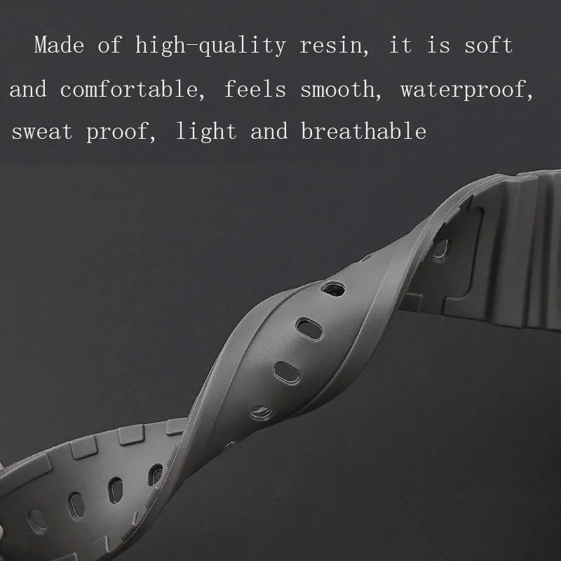 Rubber Watch Strap for Casio AQ-S810W/S800W AE-1000W SGW-400H/300H/500H W-735H Silicone Black Pin Buckle Wrist Band Bracelet