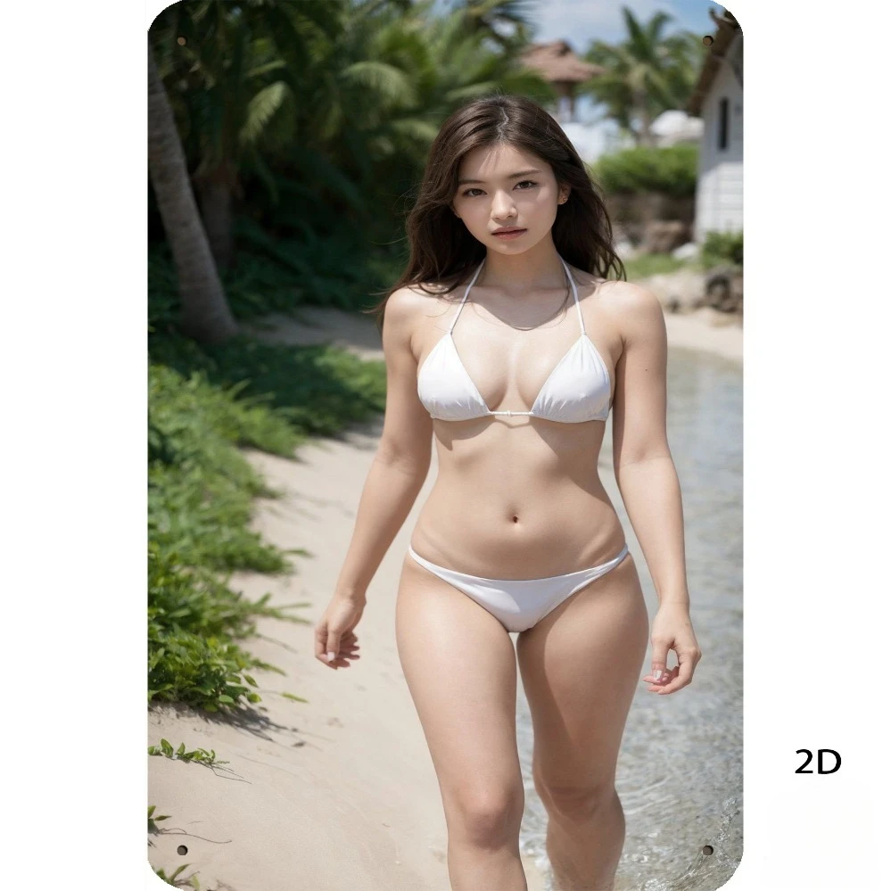 

Металлическая картина HELLOYOUNG "Девушка в бикини", 20x30 см