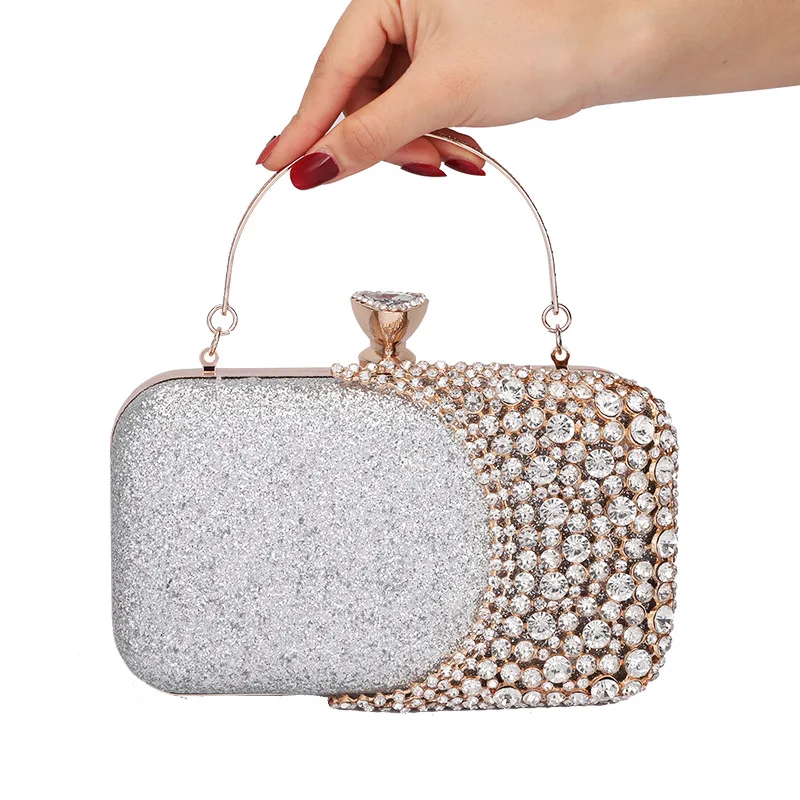 

Fashion Diamonds Hollow Evening Clutch Bag Designer Sequins Women Handbags Shinny Rhinestones Shoulder Crossbody Bag Party Purse