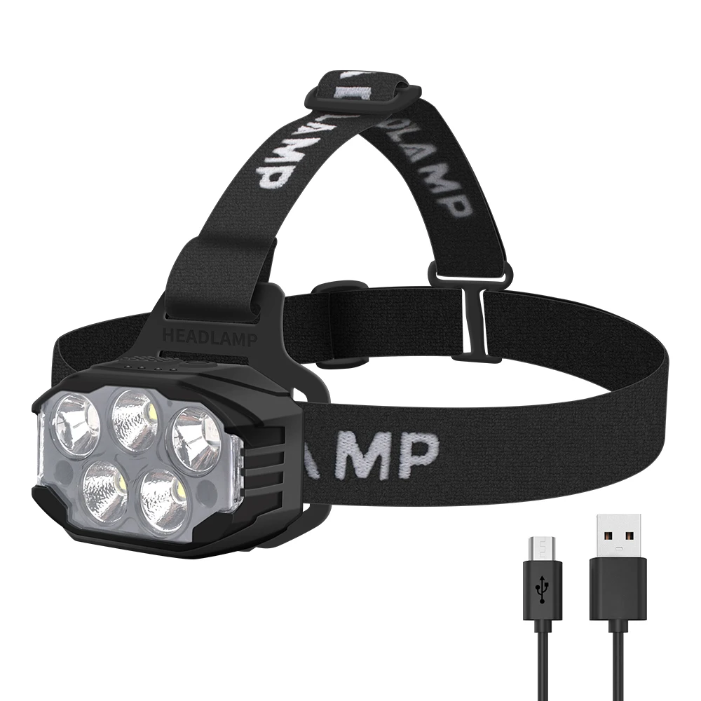 

Налобный фонарь BORUiT XPG2, светодиодный, RGB, 6 режимов, зарядка по USB, 1500 мА · ч