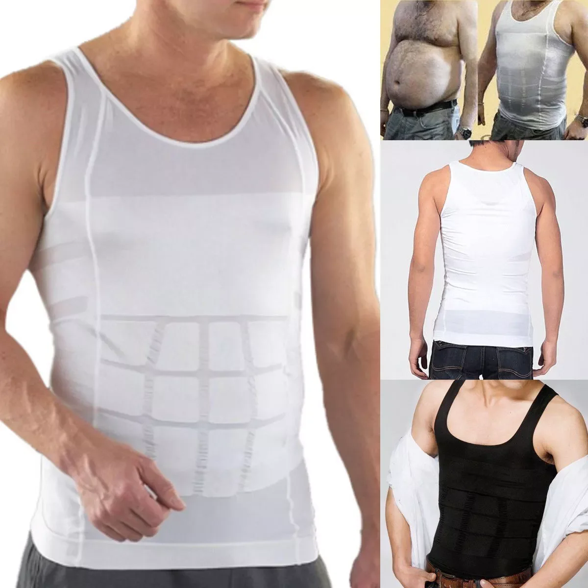 

NEW IN Shapers Summer Solid Sleeveless Firm Tummy Belly Buster Vest Control Slimming Body Shaper Underwear Shirt