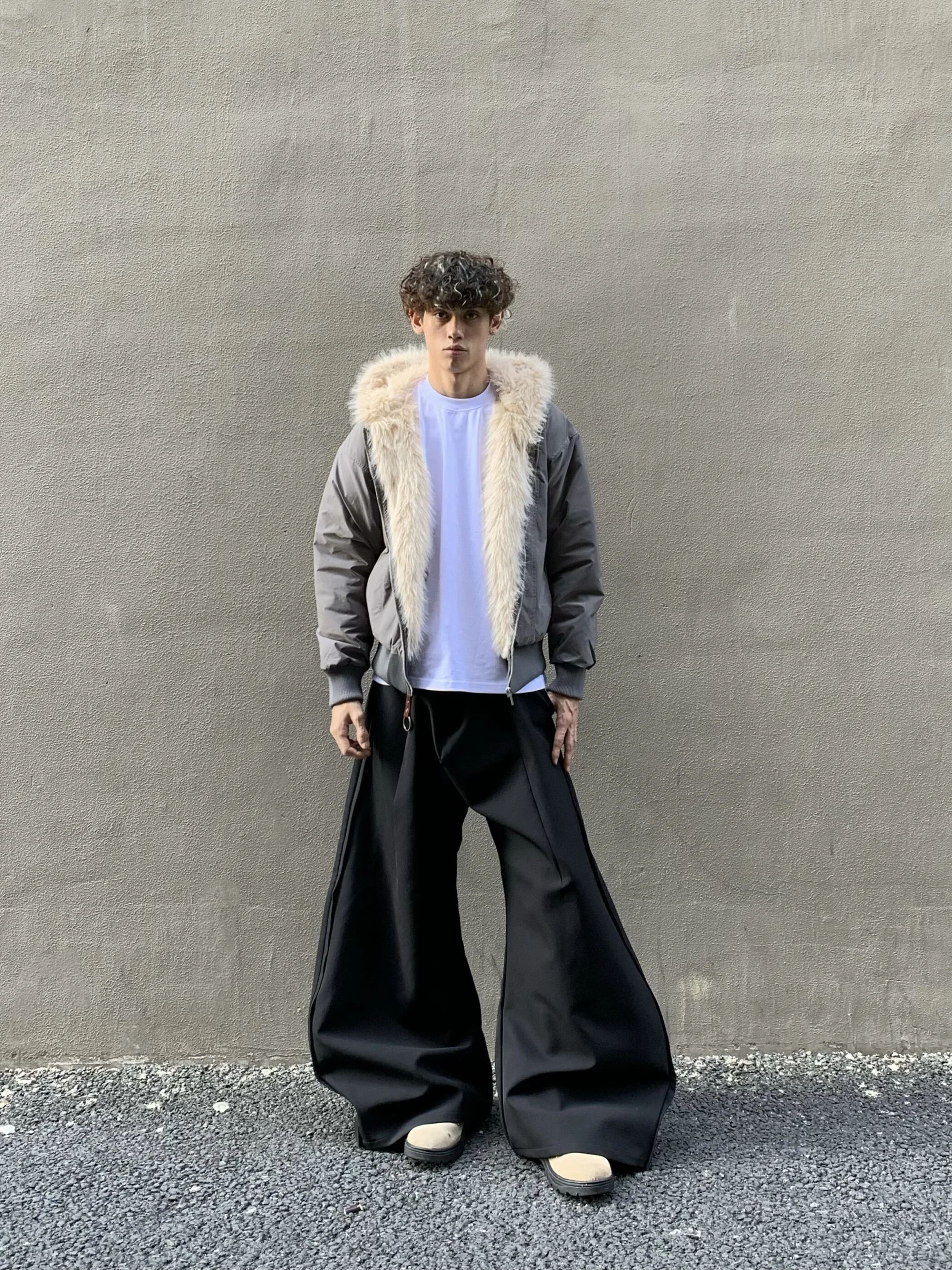 Зимняя куртка с меховым воротником Cabbage Coke хлопковая стеганая зимняя маленькая