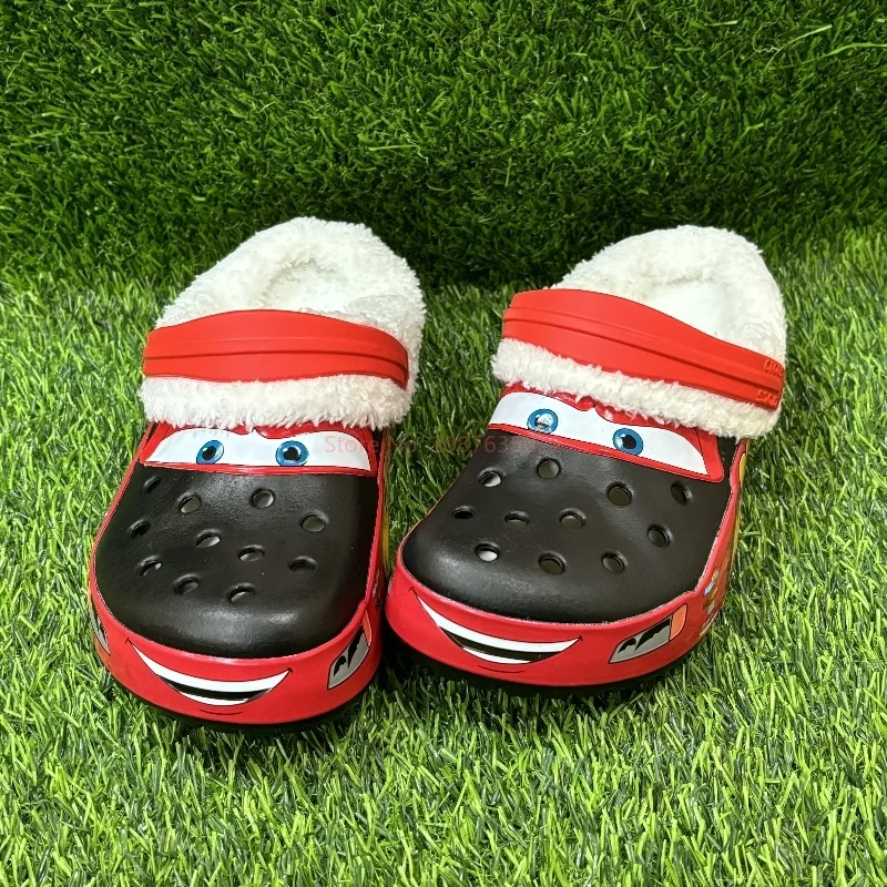 Обувь Disney Mcqueen Pixar с героями мультфильмов зимние хлопковые тапочки сохраняющие