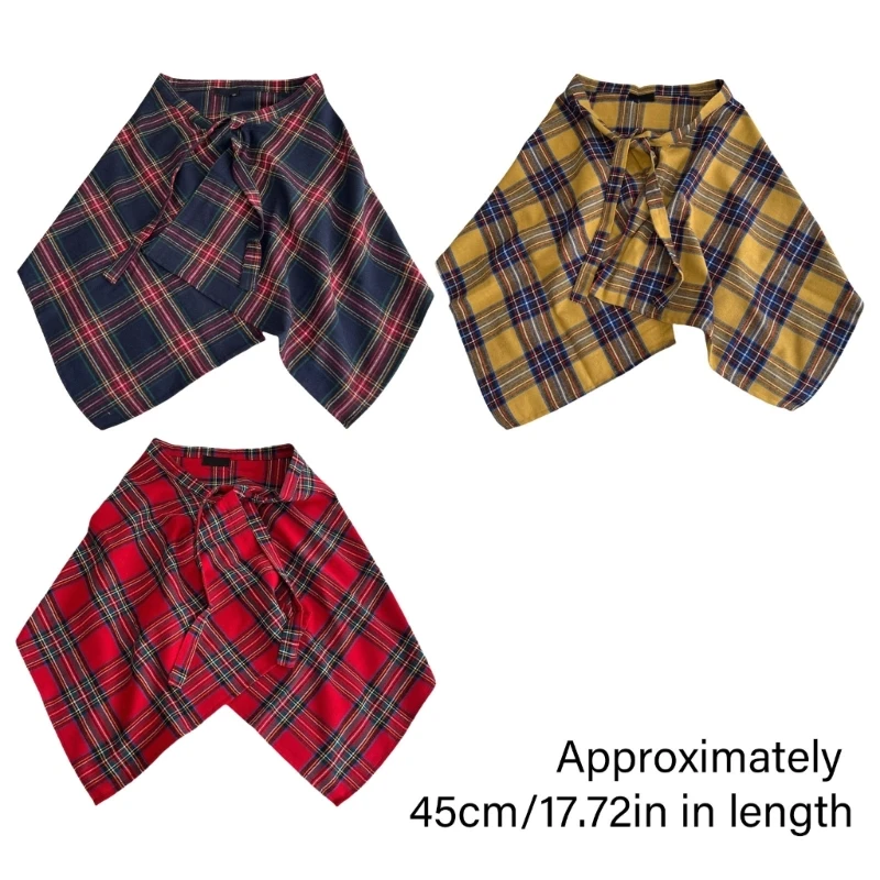 Элегантная юбка с запахом на подоле из искусственной рубашки клетчатая