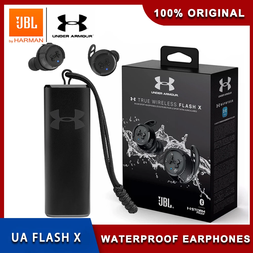 

JBL UA FLASH X Wireless Earphones Bluetooth 5.0 Sport Waterproof Headphones TWS Headsets Handsfree Call with Mic Charge Case