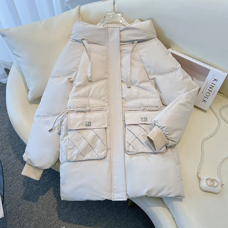 

Хлопковая куртка, хлопковая куртка, утепленная Новая высококачественная Модная хлопковая куртка с капюшоном, Корейская версия универсального пальто