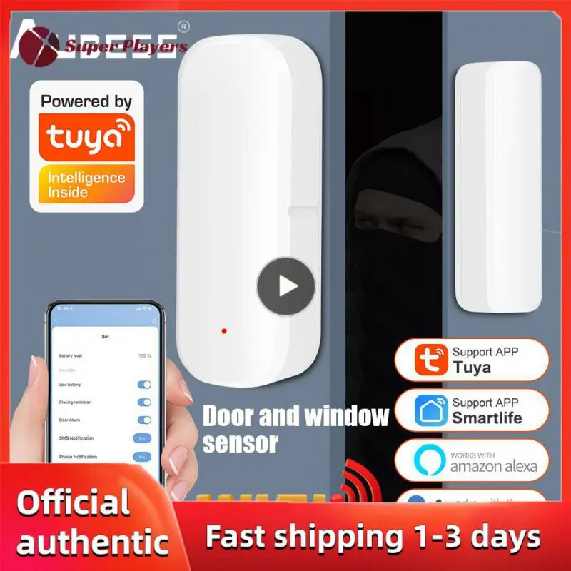 

1 ~ 10 шт. смарт-датчик двери Tuya WiFi, детекторы открытия и закрытия двери, система охранной сигнализации Smart Home, приложение Smart Life