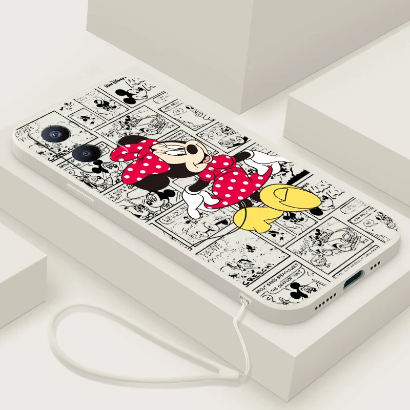 

Mickey Mouse For OPPO A96 A94 A93 A77 A76 A74 A73 A72 A57 A54S A53S A52 A33 A31 A12 Liquid Rope Funda Cover