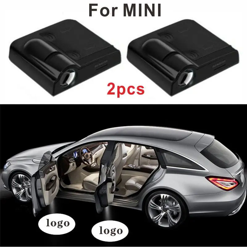 

2pcs auto parts LED door light wireless welcome light laser projection light modified light For MINI JCW CLUBMAN COUNTRYMAN