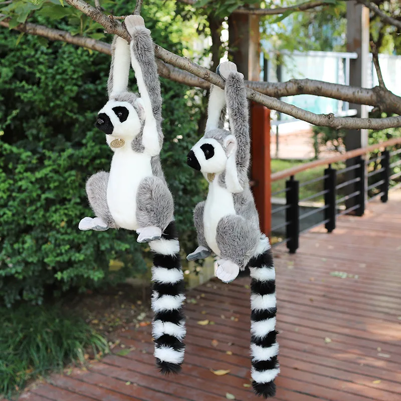 

Реалистичные мягкие игрушки Lemur Catta, мягкие игрушки в виде обезьяны, мягкие игрушки для детей, подарок на день рождения