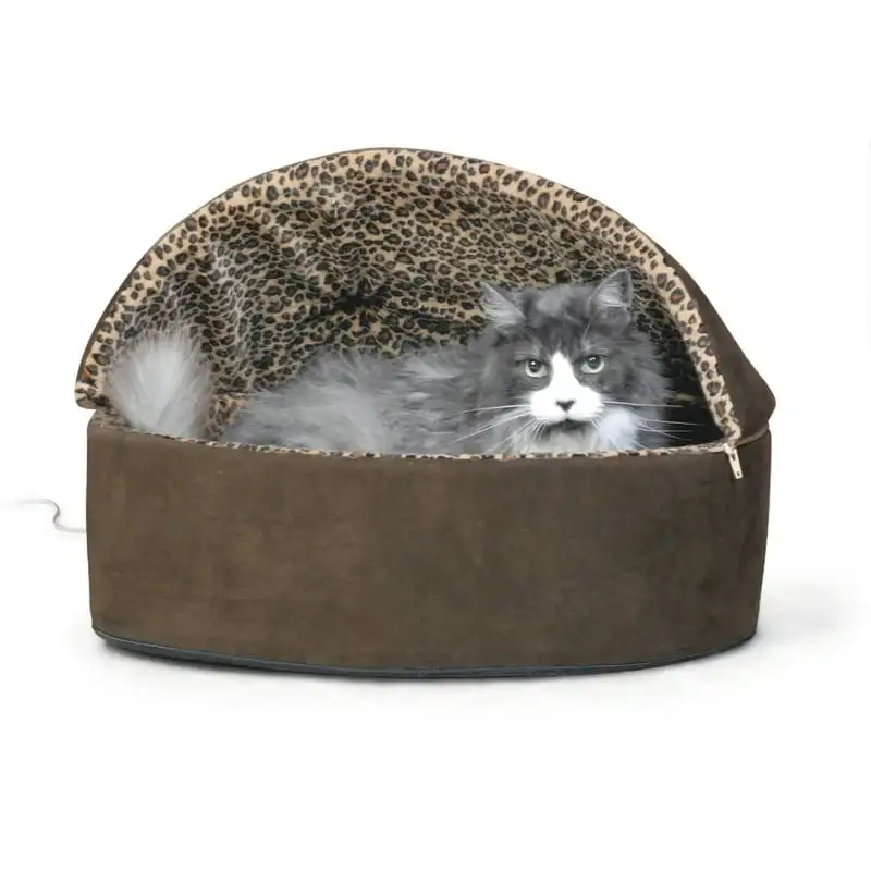 

Thermo-Kitty Bed Deluxe Indoor Heated Cat Bed Mocha/Leopard Large 20 Inches Bolsa de agua caliente Heating pad Water bag warmer