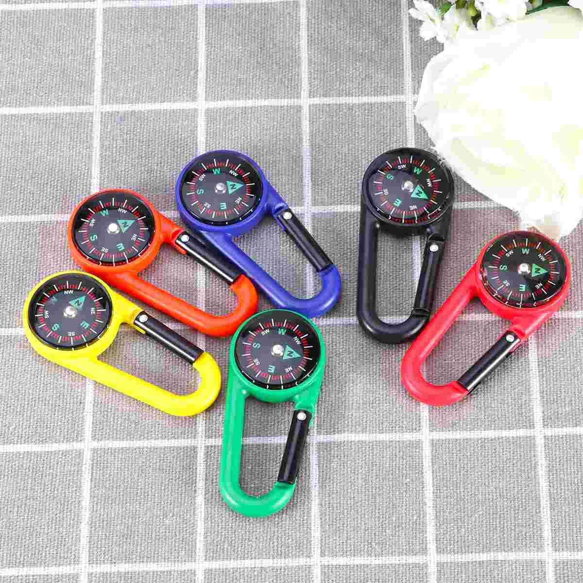 

12Pcs Carabiner Compass, Compass Clips Compass Carabiner Clip Guiding Keyring Keychains for Outdoor Hiking Camping Travelling|