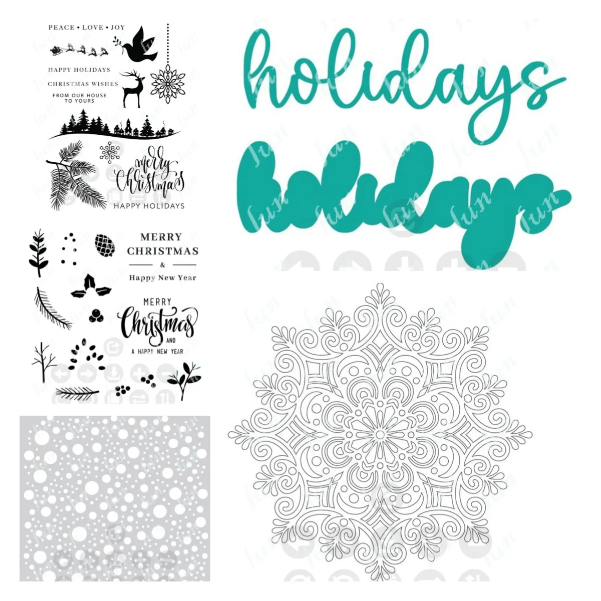 

Holiday Journal Clear Stamps and Cutting Dies Layered Stencils Sets 2023 New Scrapbooking Supplies Diy Photo Album Decoration