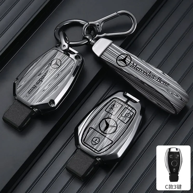 Чехол для автомобильного дистанционного ключа из цинкового сплава для Mercedes Benz A B C E Class GLS GLA GLK GLC CLS CLA AMG W204 W205 W212 W463 W176
