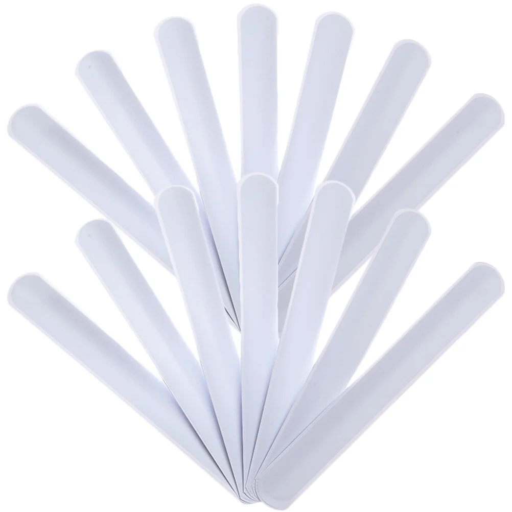 

30 Pcs Buckle Belt Craft Supplies Materials Silicone Bracelets Bulk Painting Slap Plastic Wristbands Blank Snap Button