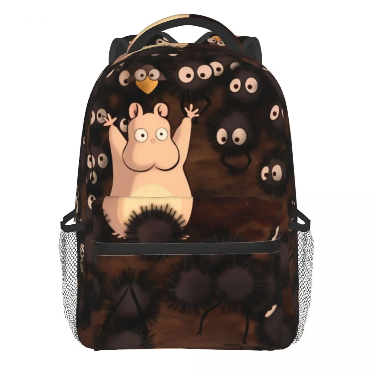 

Spirited Away Coal Backpack Soot Sprites Party Workout Backpacks Student Unisex Cool High School Bags Design Breathable Rucksack