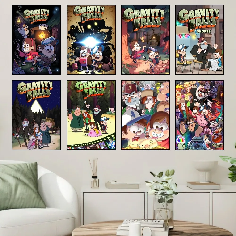 MINISO мультфильм G-Gravity F-Falls плакат печать наклейки на стену картина спальня