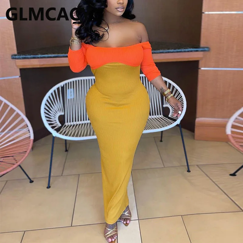 

Женское облегающее Платье макси с открытыми плечами и открытой спиной