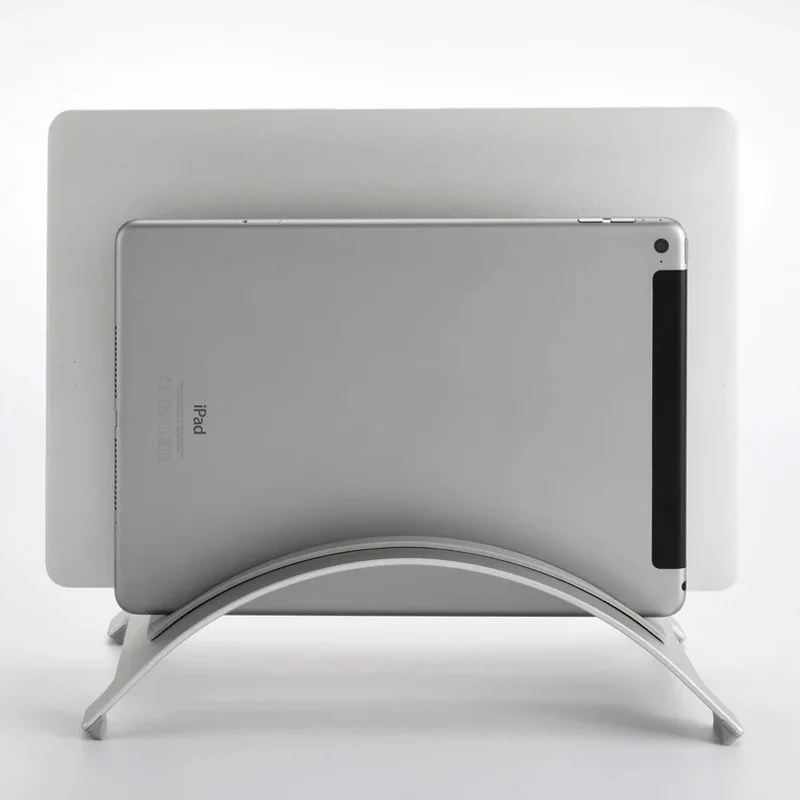 Вертикальная алюминиевая компактная Нескользящая подставка для ноутбука