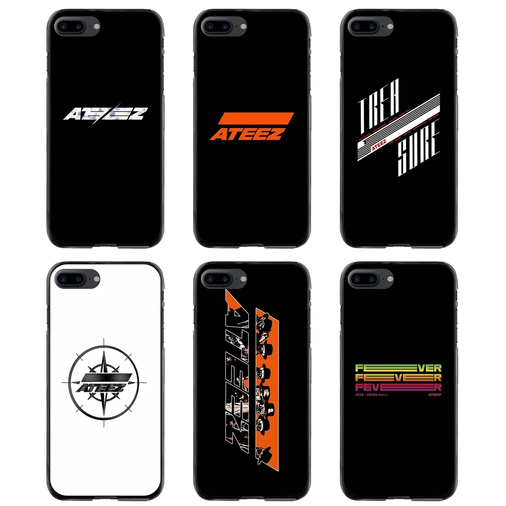 

For iPod Touch iPhone 11 12 Pro MAX 4S 5 5S SE 6 6S 7 8 Plus X XR XS Hard Phone Skin Case ATEEZ Logo KPOP