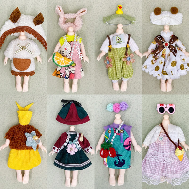 

Комплект одежды для шарнирной куклы 1/8, модная женская юбка 16-17 см Ob11, юбка-свитер 6 дюймов, милая одежда, униформа