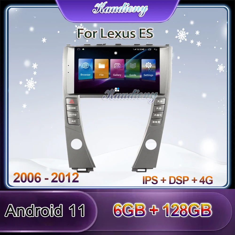 

Kaudiony Android 11 car radio For Lexus ES ES240 ES350 ES330 Auto GPS Navigation Car DVD Multimedia Player 4G Stereo 2006-2012