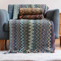 air condition blankets nordic home decorative bohemian knitted blankets sofa throw blankets with tassels colorful bedspread nap
