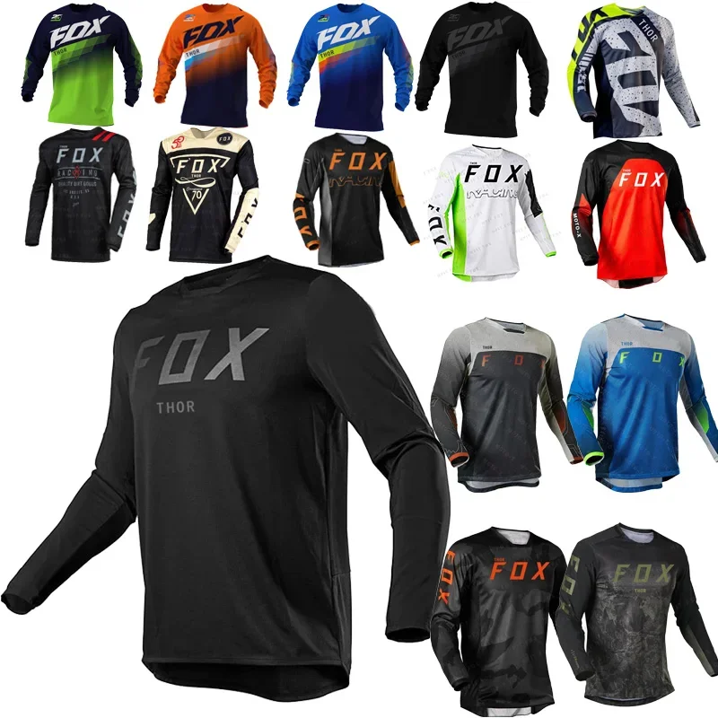 

2021 Motocross jersey mtb downhill jeresy cycling mountain bike DH fox thor jersey maillot ciclismo hombre quick dry jersey