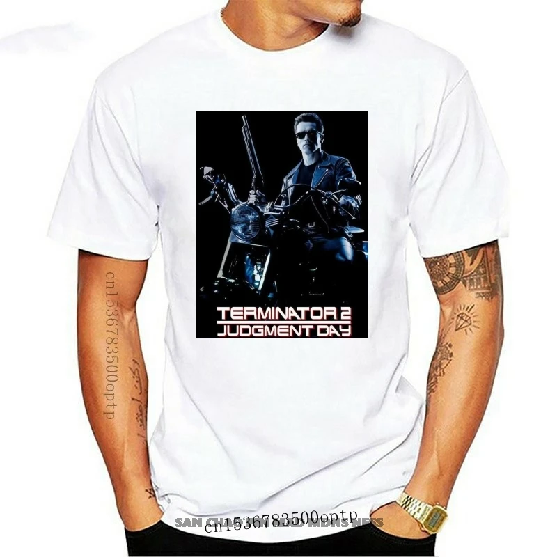 

New Terminator 2 Judgment Day Best Retro Movie Poster Mens T Shirt Size S 2Xl