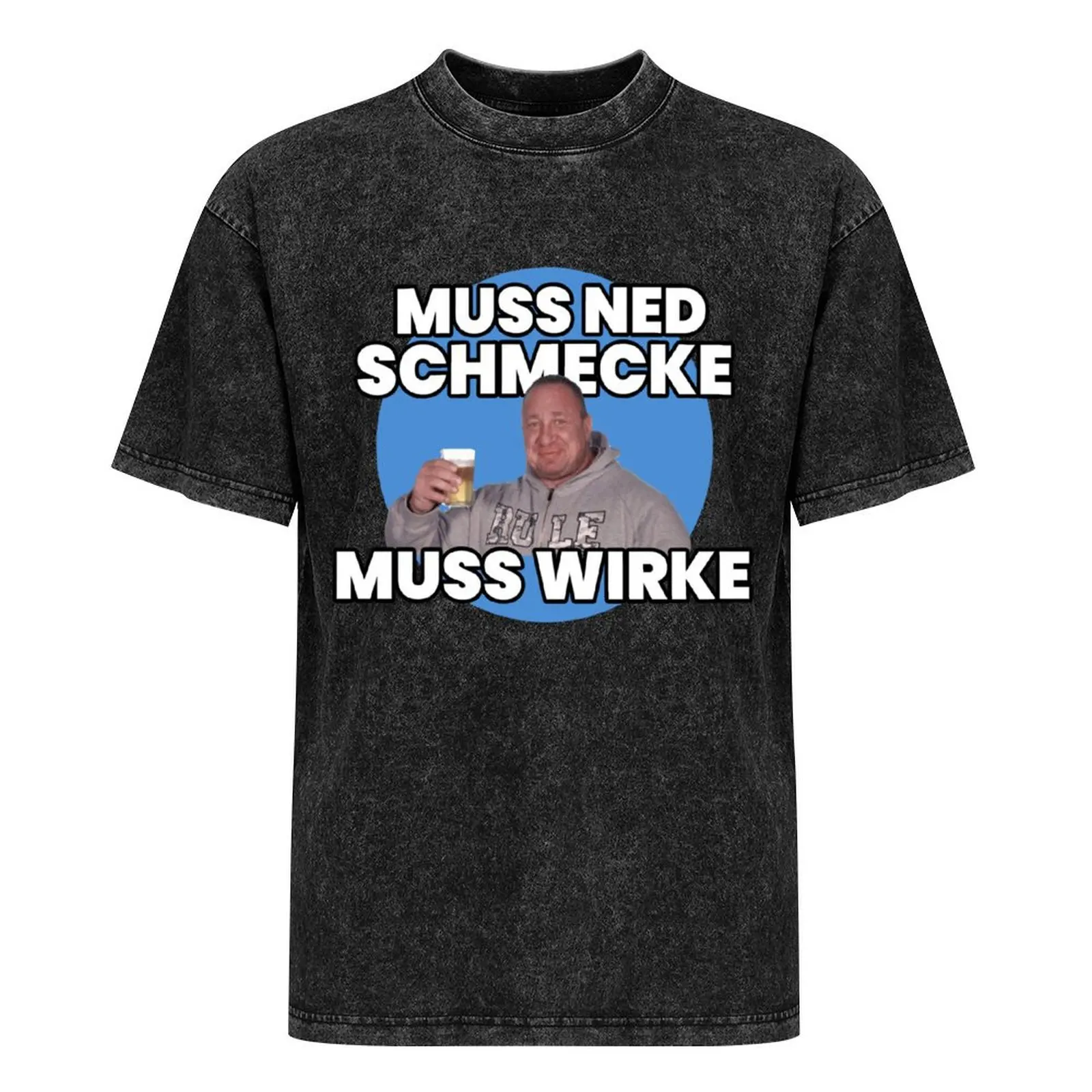 Футболка Markus Rühl Muss ned schmecke muss wirke Meme футболки с рисунком аниме футболка для мужчин