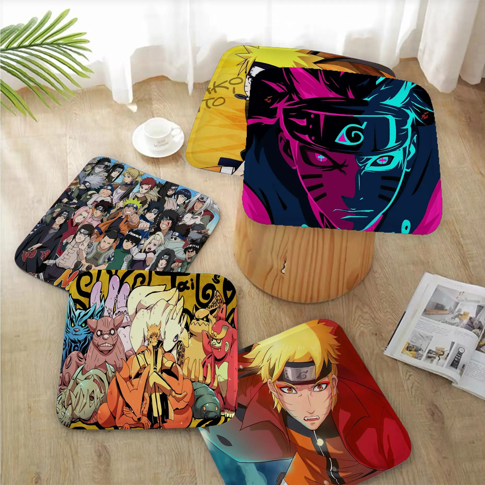 

BANDAI Anime NARUTO Sasuke Pain European Stool Pad Patio Home Kitchen Office Chair Seat Cushion Pads Sofa Seat Buttocks Pad