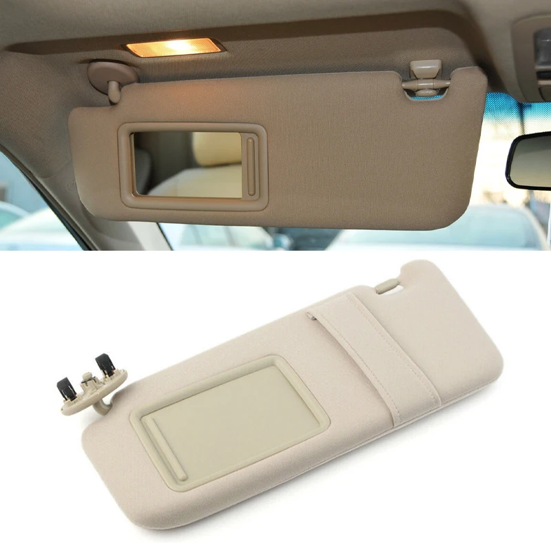 

Car Sun Visor Sunvisor Left Right Sunshade No Light For Toyota Camry 2007-2011 74320-06780-E0 Sun Visors Accessories Grey Beige