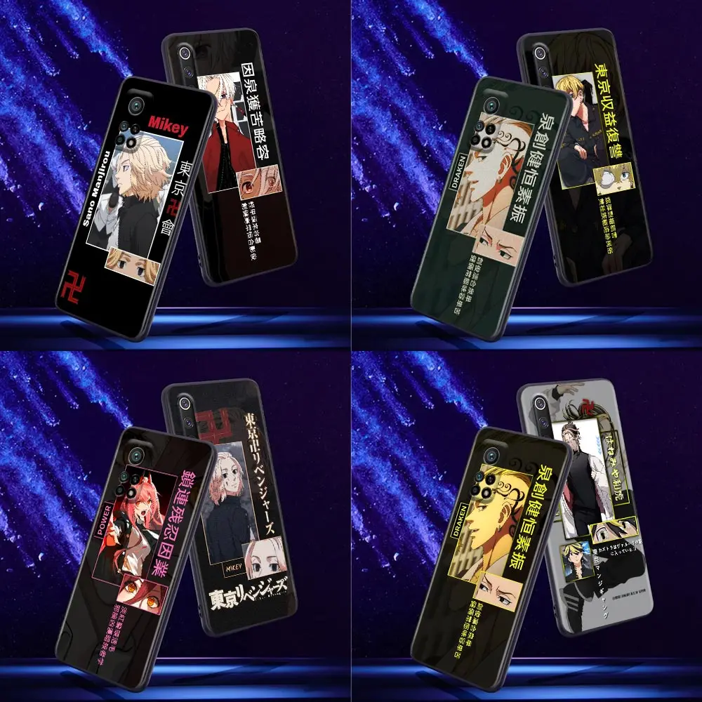 

Phone Case for Xiaomi Mi 9 9T SE Case 10T 10S MiA2 Lite CC9 Pro Note 10 Pro 5G Soft Silicone Cartoon Anime Tokyo Revengers