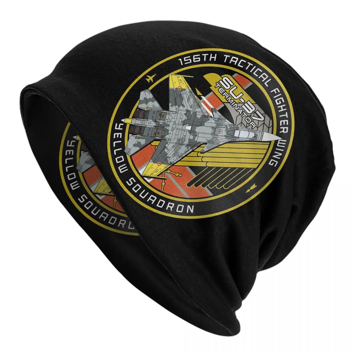 Ace Combat Yellow Squadron Su-37 Terminator Badge Adult Men's Women's Knit Hat Keep warm winter knitted hat