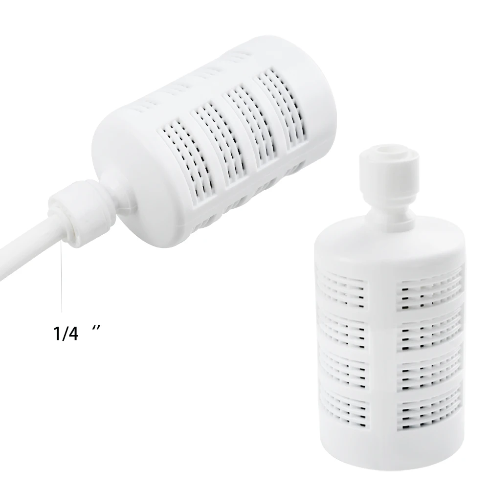 

Белый пластиковый самовсасывающий фильтр для трубки диаметром 1/4 дюйма, полиэтиленовый шланг, фильтр для воды с нажимом для подключения, 2 шт. в упаковке