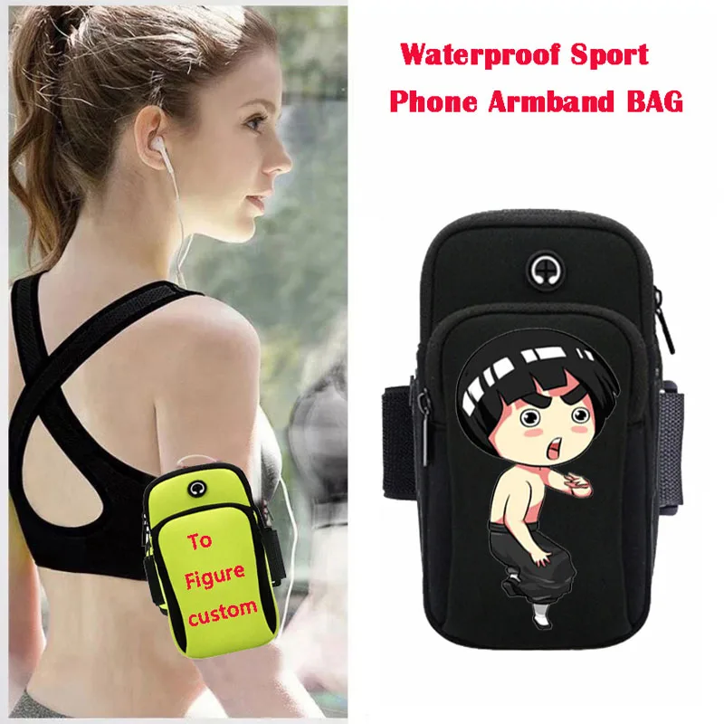 

Unisex Sport Arm package Running Gym Arm Band Mobile Bag Case Cover Holder For anime China kung fu star Cartoon Arm Bag