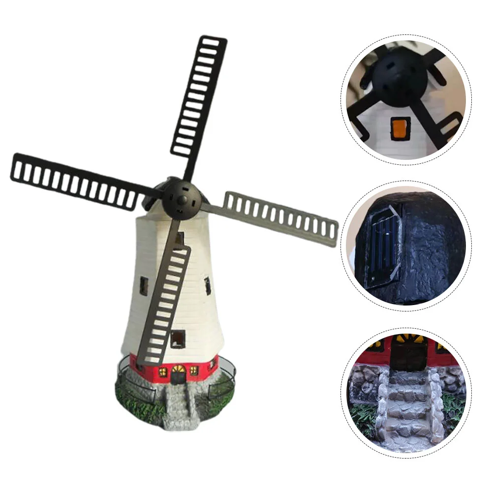 

1pc Solar Lamp Windmill Shape Decor Light Lamp for Home Garden