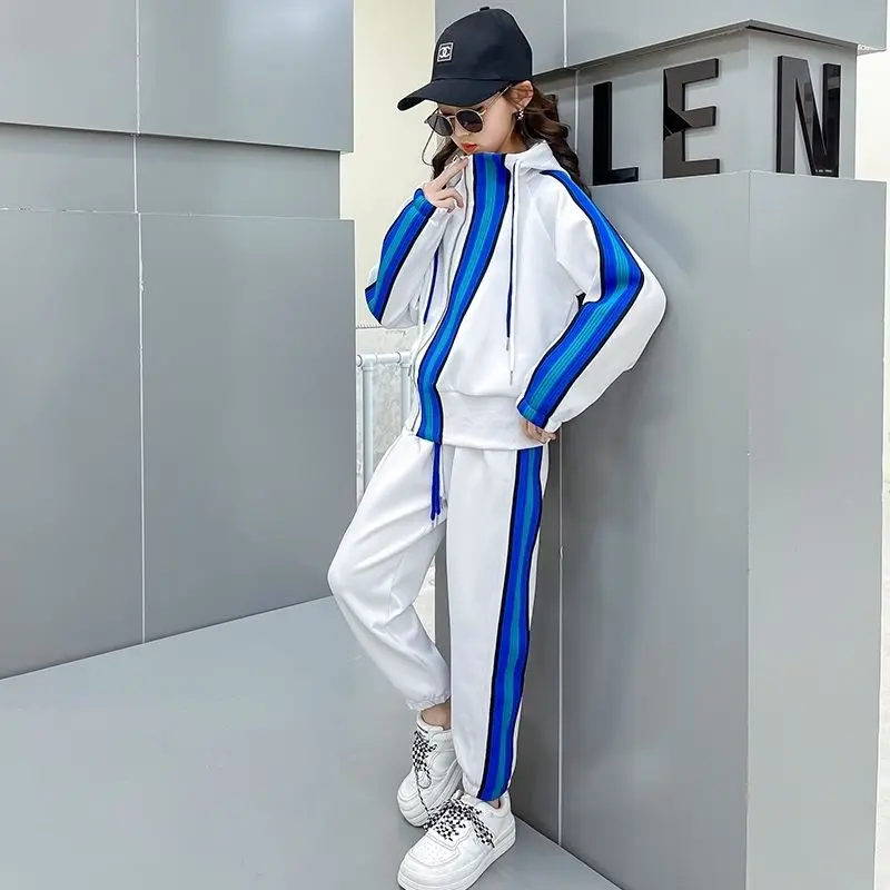 

Girls Sets Sport Clothing Girls 2023 Sets Clothes Autumn Long Sleeve Tops + Pants Suit Kids Tracksuit For 5 -14 Years Clothing