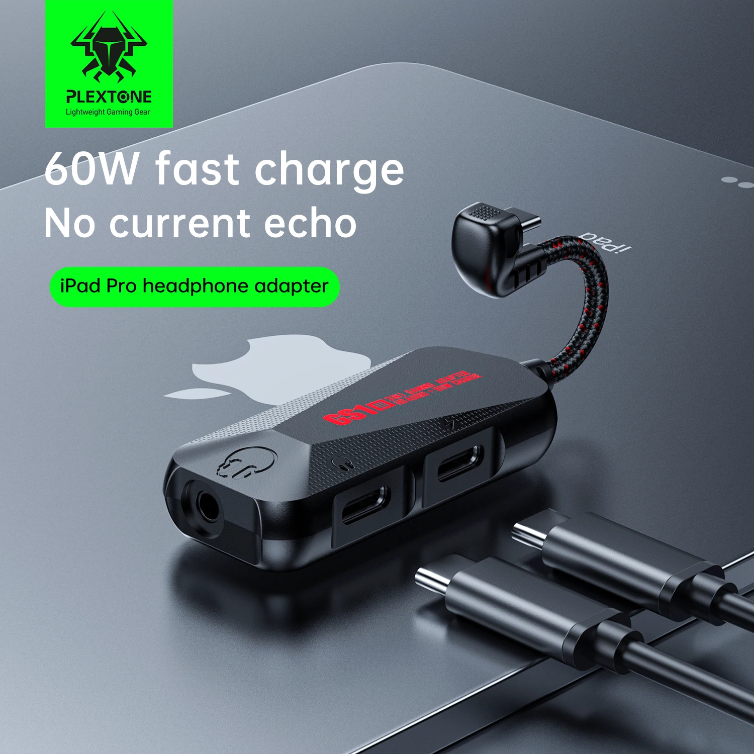 

GS1 3-in-1 headphone adapter 60W fast charging adapter type for Apple tablet iPad Pro