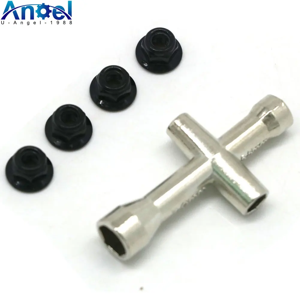 

Rc Toys Accessory 4/5/5.5/7mm Cross Wrench Sleeve with M4 Nut for Spanner M4 RC HSP 80132 For Model Car Wheel Tool