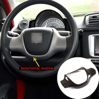 for mercedes benz smart 2009 2015 car styling steering wheel decorative frame sticker abs interior modification accessories