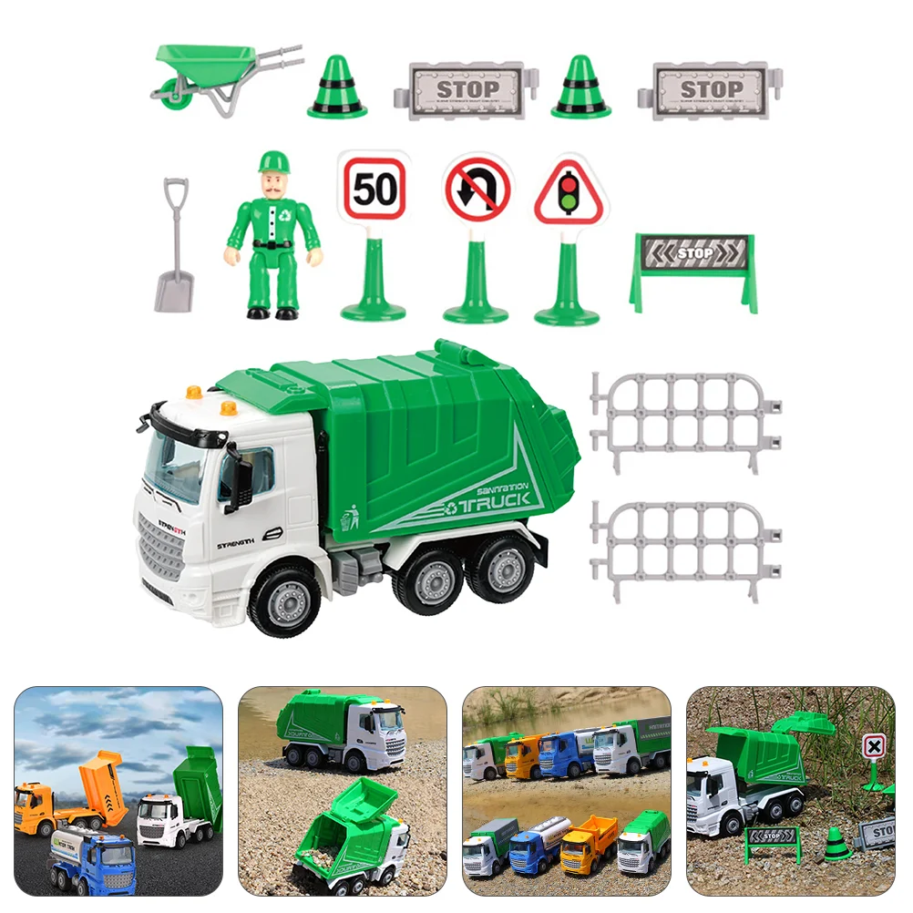 

1 Set Funny Children Garbage Truck Garbage Cleaning Sanitation Car