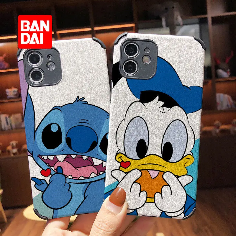 

Bandai Disney Phone Case for iPhone 13 13Pro 12 12Pro 11 Pro X XS Max XR 7 8 Plus Cartoon Back Covers Kawaii Anti-drop Fundas