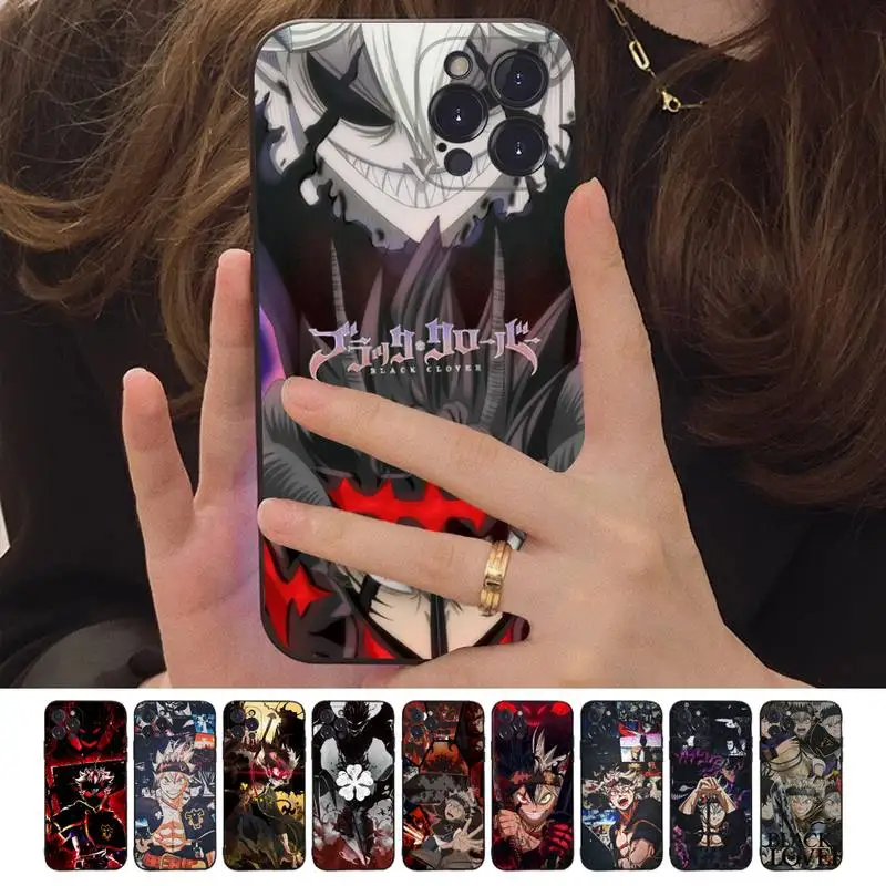 

Anime Black Clover Phone Case For iPhone 13 11 8 7 6 6S Plus X XS MAX 5 5S SE 2020 XR 11 pro DIY Funda