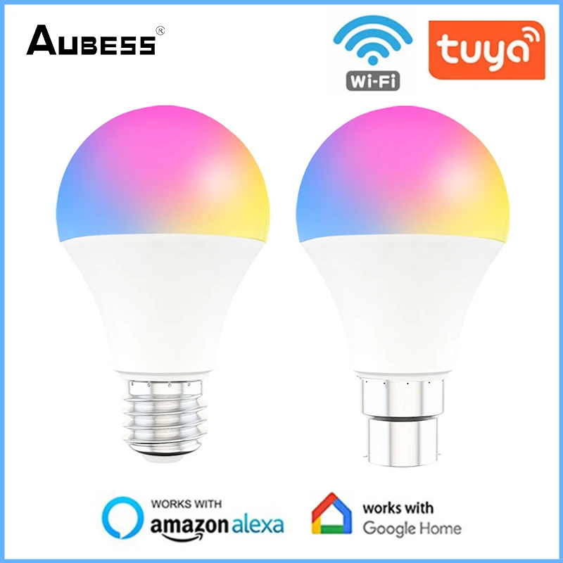 

Светодиодные лампы Aubess E27 E26 B22 с поддержкой Wi-Fi, 9 Вт