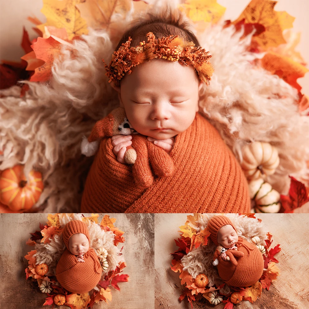 Реквизит для фотосъемки новорожденных вязаная шапка детские головные уборы