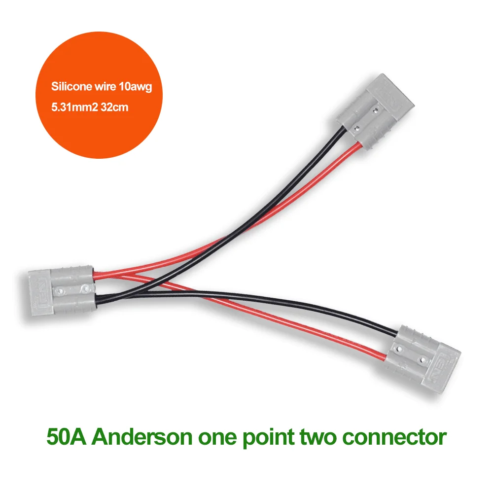 1-2 сплиттера медный разъем Anderson солнечная батарея 10awg 50A кабель для зарядки